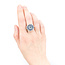 Ring 2.40ct Round Aquamarine .60ctw Sapphire 10kw Sz9 221110094