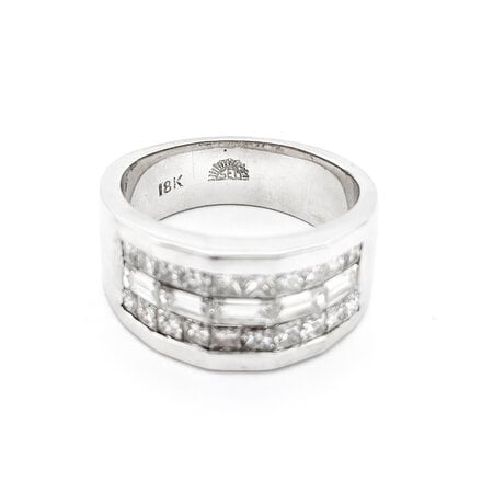 Ring 1.50ctw Princess/Baguette Diamonds 18kw Sz6.5 223100114