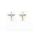 Earrings .16ctw Round Diamonds Cross Studs 11.25x9mm 14ky 124024018