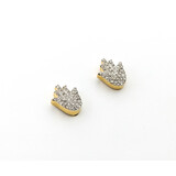  Earrings .25ctw Round Diamonds Hamsa Stud 9.5x8mm 14ky 124024017