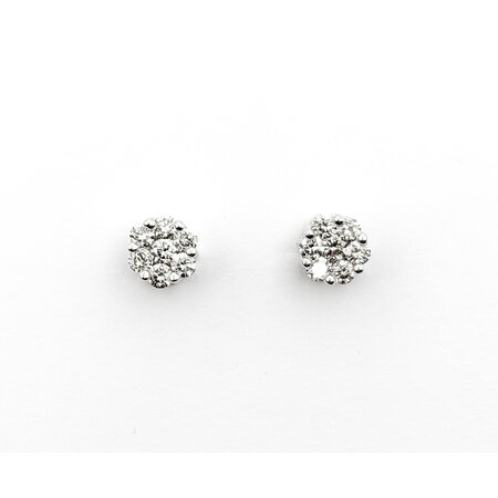 Earrings .50ctw Round Diamonds Cocktail Stud 6mm 14kw 124024002