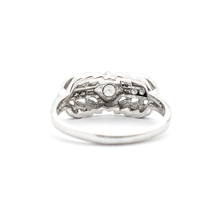Ring Art Deco  .25ct Diamond .04ctw Round Single Cut Diamonds 14kw Sz6.5 224020791