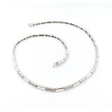  Necklace Bar Link .50ctw Round Single Cut Diamonds 14kw 17" 3.5mm 224022002