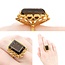 Ring 16x12mm Smoky Topaz Quartz 18ky Sz7.5 223060053