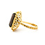 Ring 16x12mm Smoky Topaz Quartz 18ky Sz7.5 223060053