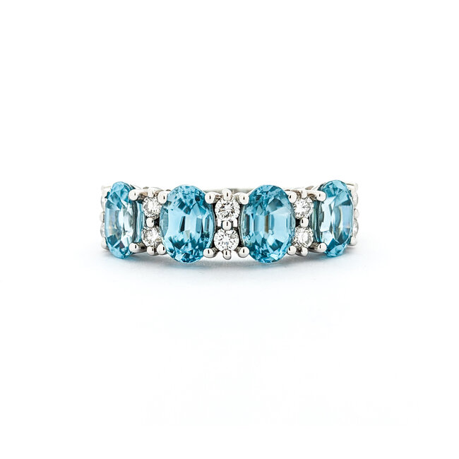 Ring .35ctw Round Diamonds 4.5ctw Zircon 14kw Sz10 222100100