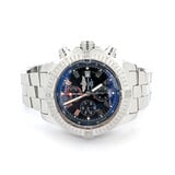  Watch Breitling Super Avenger 2 A13370 W/Extra 8" Black Rubber Strap Stainless Steel 48mm 9.5" Box 124036000