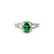 Ring .50ctw Diamonds .67ct Tsavorite Garnet 14kw Sz6 123040036