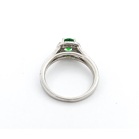 Ring .50ctw Diamonds .67ct Tsavorite Garnet 14kw Sz6 123040036