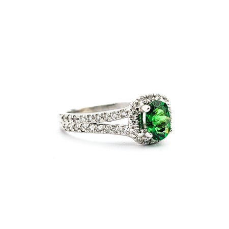 Ring .50ctw Diamonds .67ct Tsavorite Garnet 14kw Sz6 123040036