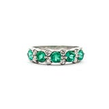  Ring .20ctw Diamonds .66ctw Emerald 900pt Sz5.5 122120404