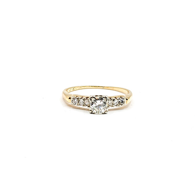 Ring Vintage .33ct Round Diamonds .15ctw Diamonds 14ky Sz6.25 223030086