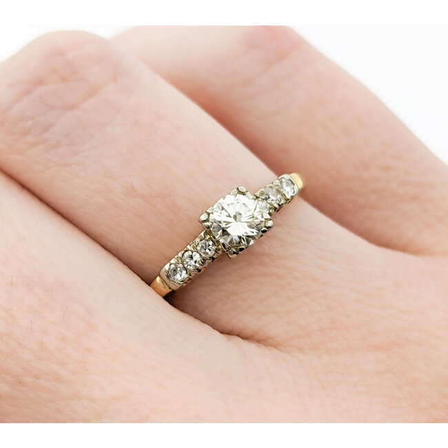 Ring Vintage .33ct Round Diamonds .15ctw Diamonds 14ky Sz6.25 223030086