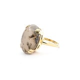  Ring Vintage 8.5ct Mossy Agate 14ky Sz7 122080186