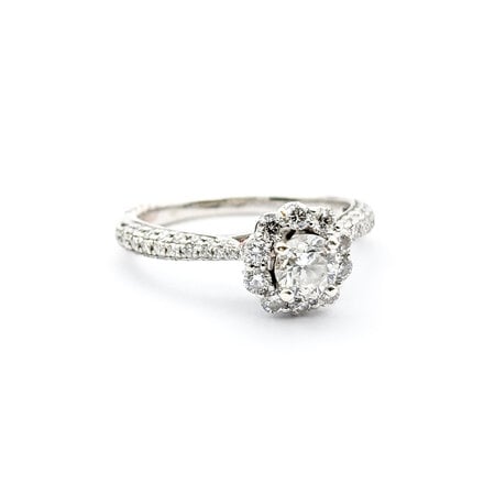 Ring Halo 1.00ctw Diamonds 14kw Sz7.25 123030068