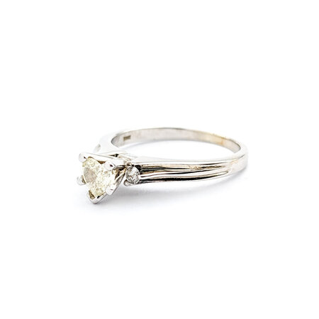 Ring .25ct Heart Diamond .06ctw Diamonds 14kw Sz5.5 223020092
