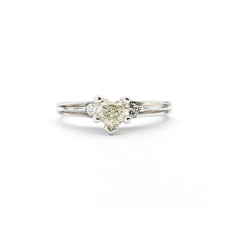 Ring .25ct Heart Diamond .06ctw Diamonds 14kw Sz5.5 223020092
