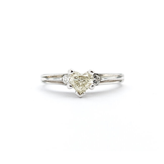 Ring .25ct Heart Diamond .06ctw Diamonds 14kw Sz5.5 223020092