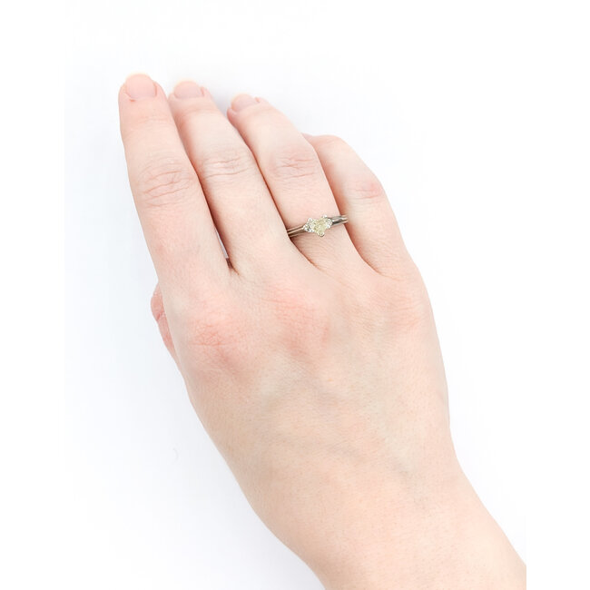 Ring .25ct Heart Diamond .06ctw Diamonds 14kw Sz5.5 223020092