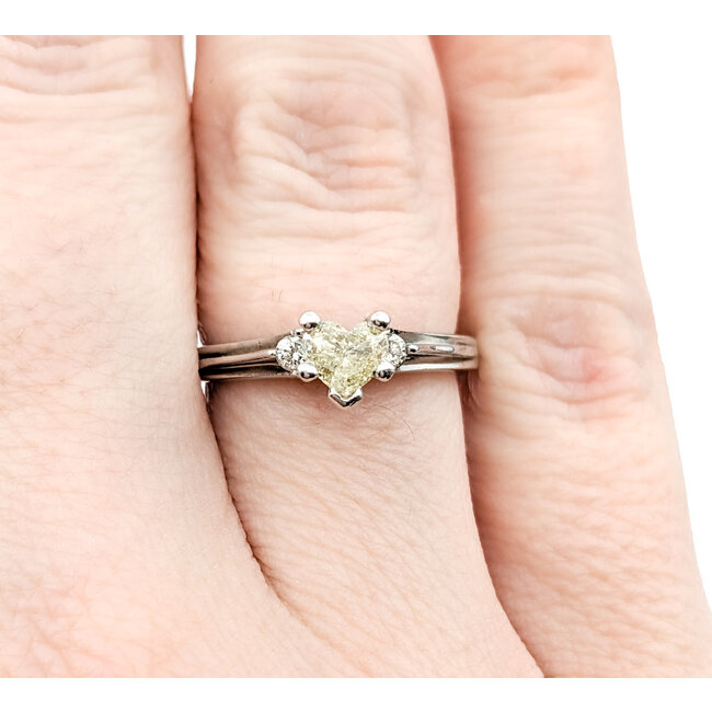 Ring .25ct Heart Diamond .06ctw Diamonds 14kw Sz5.5 223020092