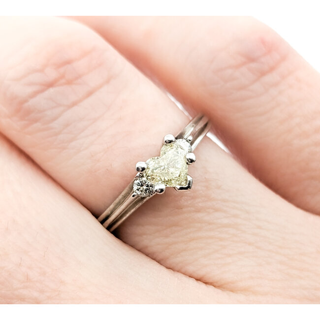 Ring .25ct Heart Diamond .06ctw Diamonds 14kw Sz5.5 223020092