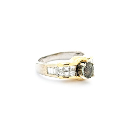 Ring .50ctw Princess & Baguette Diamonds .83ct Alexandrite GIA: 1236197396 14kw Sz7 123120124