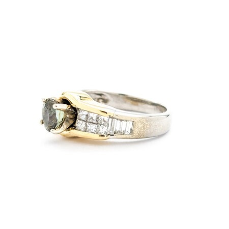 Ring .50ctw Princess & Baguette Diamonds .83ct Alexandrite GIA: 1236197396 14kw Sz7 123120124