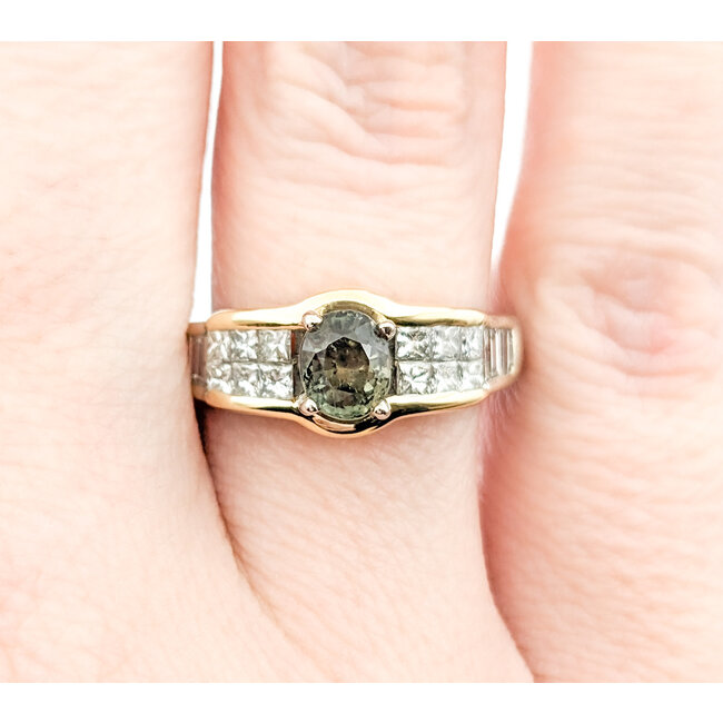 Ring .50ctw Princess & Baguette Diamonds .83ct Alexandrite GIA: 1236197396 14kw Sz7 123120124