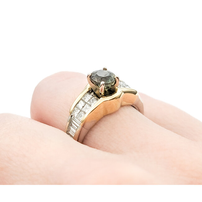 Ring .50ctw Princess & Baguette Diamonds .83ct Alexandrite GIA: 1236197396 14kw Sz7 123120124