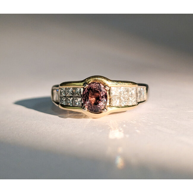 Ring .50ctw Princess & Baguette Diamonds .83ct Alexandrite GIA: 1236197396 14kw Sz7 123120124