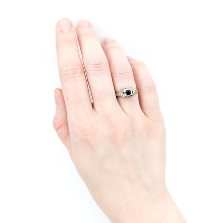 Ring Mid Century .14ctw Round Diamond 14kw 224020752