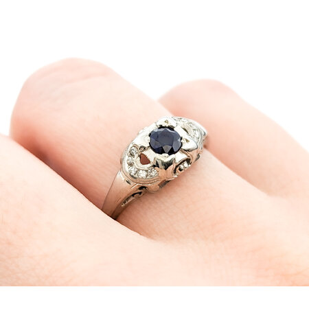Ring Mid Century .14ctw Round Diamond 14kw 224020752