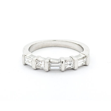 Ring .60ctw Princess & Baguette Diamonds 950pt sz5.5 124030451