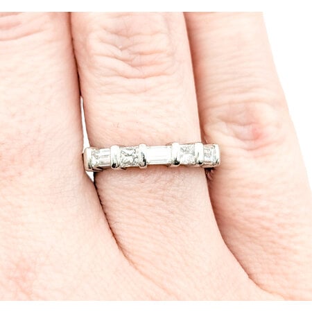 Ring .60ctw Princess & Baguette Diamonds 950pt sz5.5 124030451