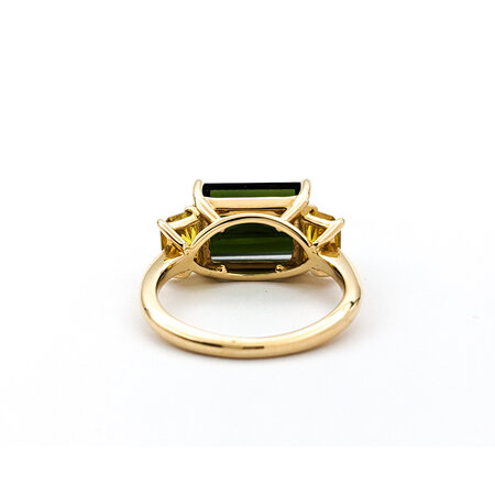 Ring 4.71ct Tourmaline 1.44ctw Yellow Sapphires 14ky Sz7 223030048