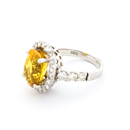 Ring 1.42ctw Round Diamonds 6.95ct Sapphire 14kw Sz7 223070072