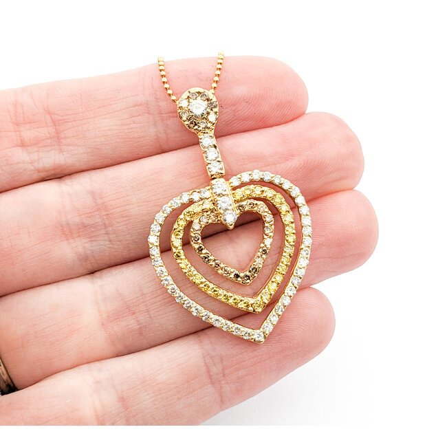 Necklace 1.90ctw Round Diamonds 14ky 18" 223030021