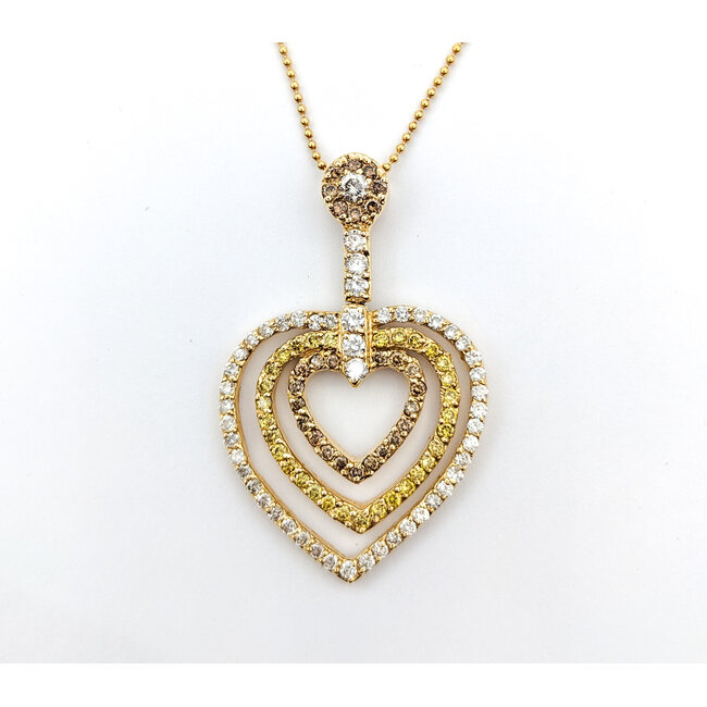 Necklace 1.90ctw Round Diamonds 14ky 18" 223030021