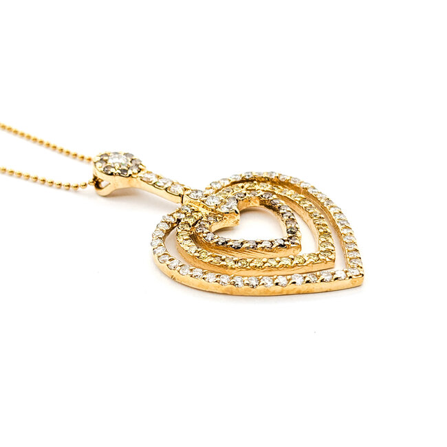 Necklace 1.90ctw Round Diamonds 14ky 18" 223030021