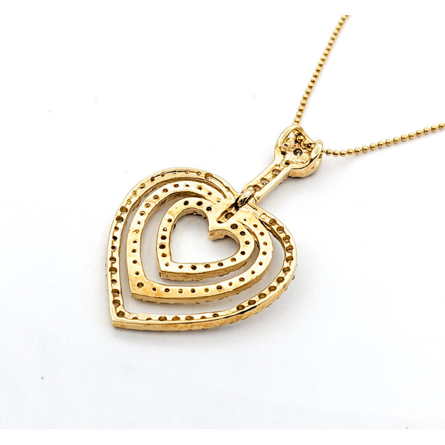 Necklace 1.90ctw Round Diamonds 14ky 18" 223030021