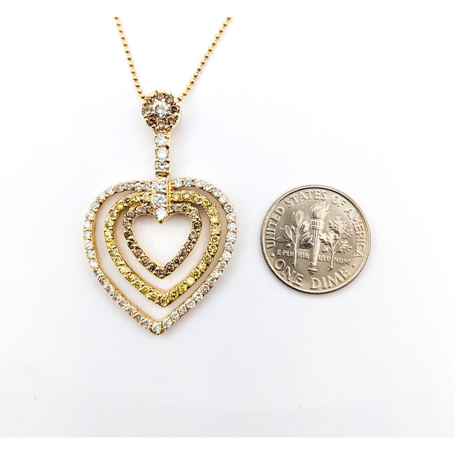 Necklace 1.90ctw Round Diamonds 14ky 18" 223030021