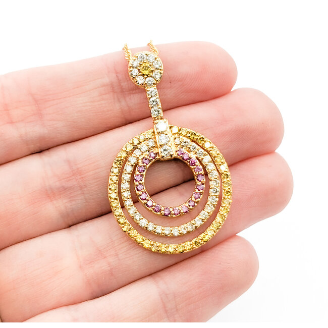 Pendant 1.83ctw Round Diamonds 14ky 18" 223030040