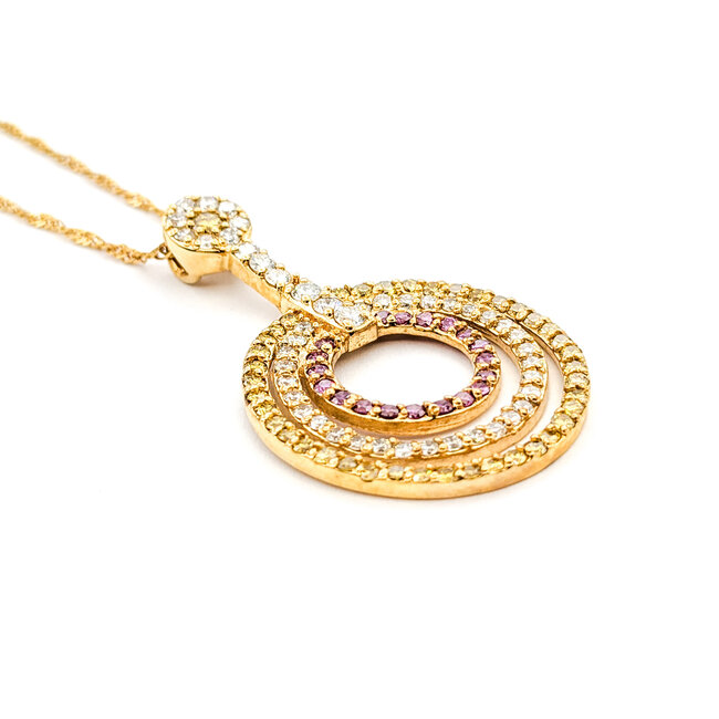 Pendant 1.83ctw Round Diamonds 14ky 18" 223030040