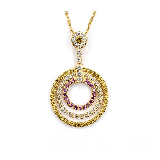 Pendant 1.83ctw Round Diamonds 14ky 18" 223030040