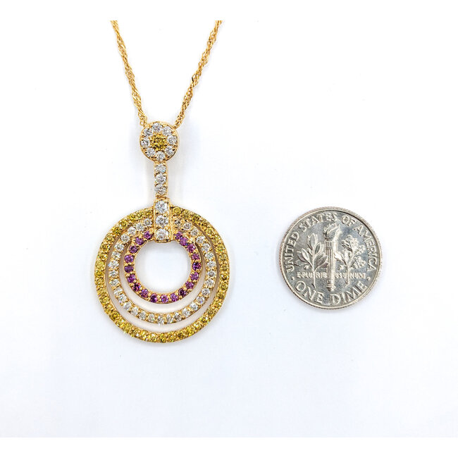 Pendant 1.83ctw Round Diamonds 14ky 18" 223030040