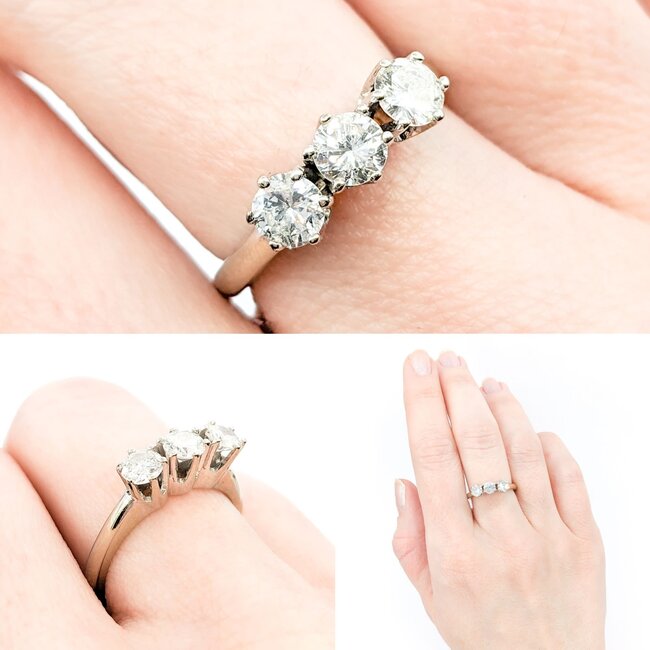 Ring Vintage .86ctw Round Diamonds 14kw Sz6 222100094