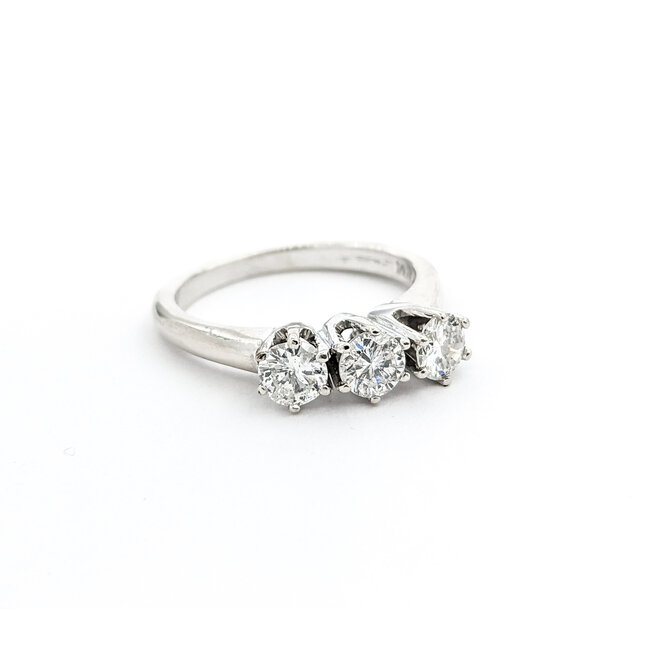 Ring Vintage .86ctw Round Diamonds 14kw Sz6 222100094