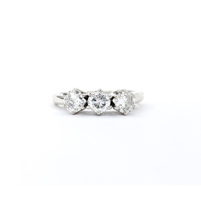 Ring Vintage .86ctw Round Diamonds 14kw Sz6 222100094