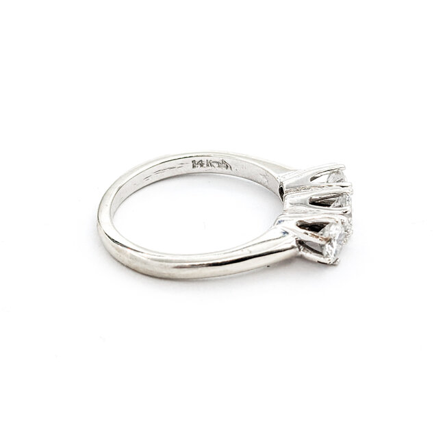 Ring Vintage .86ctw Round Diamonds 14kw Sz6 222100094