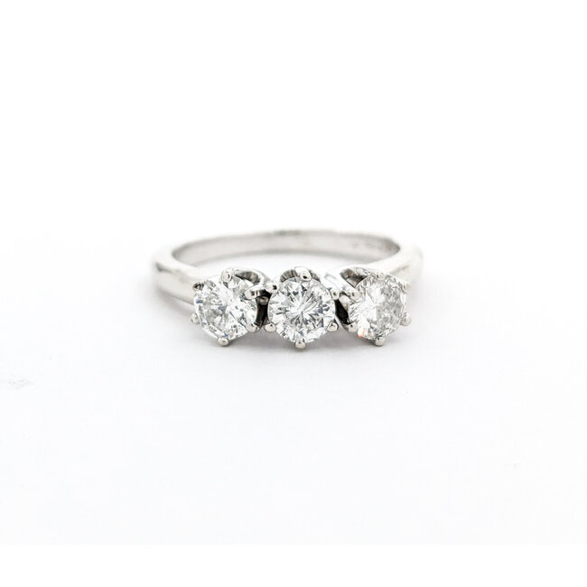 Ring Vintage .86ctw Round Diamonds 14kw Sz6 222100094